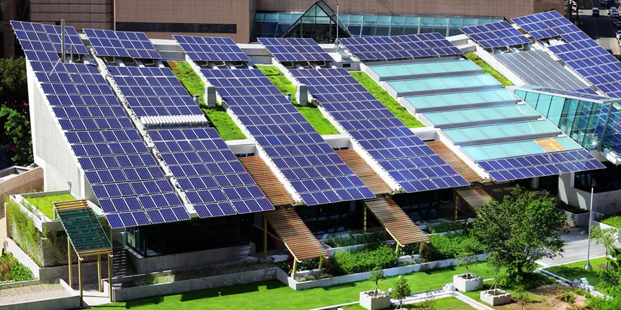 Solar panel on roof top