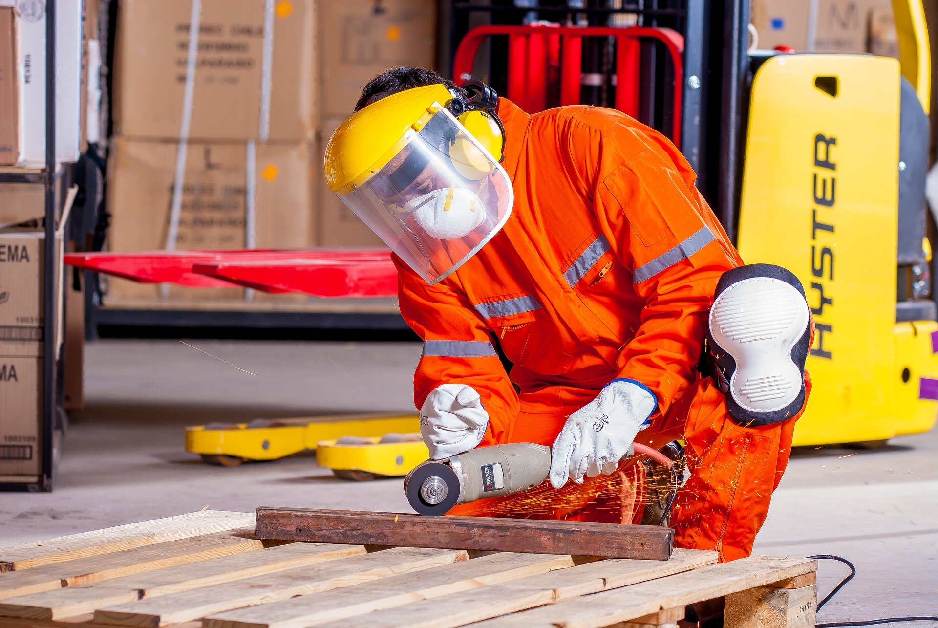 industrial worker wearing PPE