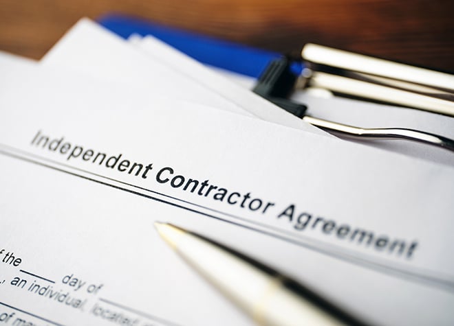 image of contract with pen